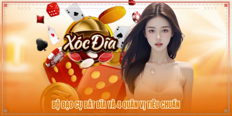 Bộ đạo cụ bát đĩa và 4 quân vị tiêu chuẩn